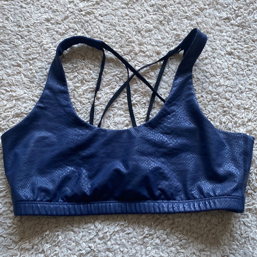 Beyond yoga sports bra, low support, snake print- M